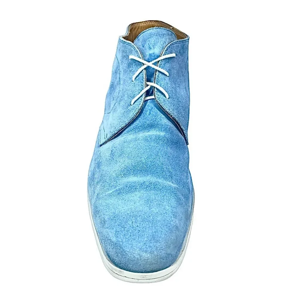 Sutor Mantellassi Blue Suede Chelsea Boots Mens US 10.5 / UK 9.5 Luxury Italian
